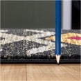 thumbnail image 3 of JERFIT Southwest Area Rug 7x10 Feet, Black Tribal Pattern Polypropylene Indoor Carpet for High Traffic Living Room Entryway Bedroom, 3 of 6