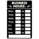 thumbnail image 1 of Adhesivo para letrero de horario comercial Wdftyju pegatinas abiertas y cerradas color negro, 1 of 7