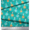 thumbnail image 3 of Soimoi Green Cotton Duck Fabric Leaves & Floral Print Printed Craft Fabric By the Yard 44 Inch Wide, 3 of 3