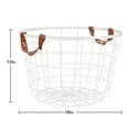 Mainstays Large Round Wire Basket With Handles, White