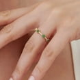 thumbnail image 2 of Round Cut Lab-Created Emerald & Moissanite, Full Eternity Clover Pave Wedding Band Ring – 925 Sterling Silver, Pave Set for Women, Anniversary & Engagement Jewelry, 2 of 6