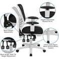 thumbnail image 4 of Flash Furniture Nicholas Ergonomic Mid-Back Swivel Office and Gaming Chair, Black, 4 of 16