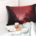 thumbnail image 4 of KLL Red Moon Lava Pillow Covers Envelope Closure,Super Soft and Cozy Fuzzy Fleece Pillow Case Cover (No pillow core） 20"x30", 4 of 5