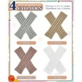 thumbnail image 2 of 4 Pairs Knitted Arm Warmers Gloves Winter Long Fingerless Gloves Thumb Hole Gloves Mittens for Women and Men, 2 of 3