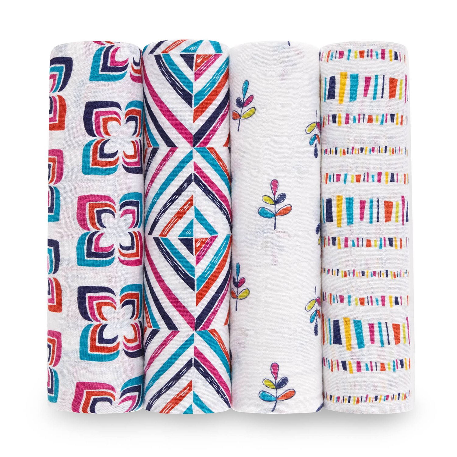 Muslin Swaddling Blankets 4 pk FlipSide