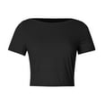 thumbnail image 4 of snilers T Shirts for Women Short Sleeve Crew Neck Casual Slim Fitted Tops Trendy Stretchy Tees Multicolour Summer Shirts, 4 of 4