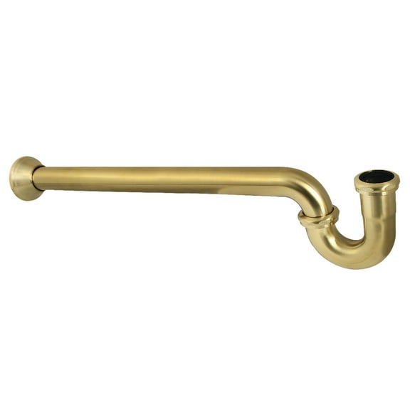 Kingston Brass CC7127 1-1/2" P-Trap with Bell Flange, 24" Length, 18 Gauge, Brushed Brass