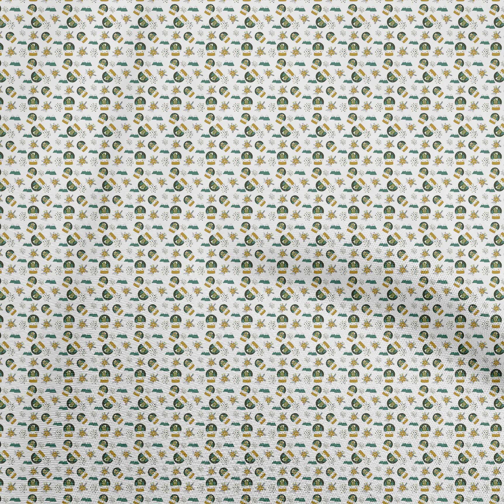 oneOone Cotton Cambric Dark Mustard Fabric Christmas Fabric For Sewing Printed Craft Fabric By The Yard 56 Inch Wide