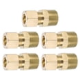 thumbnail image 1 of Uxcell 5 Pcs Accesorio de tubo de compresión de latón, 3/8" OD x 3/8" NPT Conector macho, 1 of 6