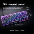 thumbnail image 2 of 61 Keys Hot Swappable Mechanical Keyboard, Linear Red Switch RGB Backlit PBT Keycaps N-Key Rollover Compact Hollow Shell Gaming Keyboard for PC Laptop, 2 of 10