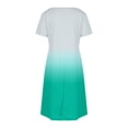 thumbnail image 4 of Vestido Corto de Verano Moda Gradiente Corto de Manga en V Cuello Vestido Casual, Poliéster Ligero de Verano, Lavado de Manos, 4 of 9