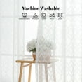 thumbnail image 6 of Sonive Sheer Curtains Valances Light Filtering Privacy for Living Room Grommet Top Washable White Translucent Drapes, 52"×84"(2 Panels), 6 of 7