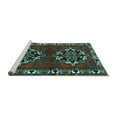 thumbnail image 2 of Ahgly Company Machine Washable Indoor Rectangle Persian Turquoise Blue Traditional Area Rugs, 2' x 4', 2 of 4