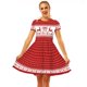thumbnail image 4 of Vestido de fiesta con estampado retro de Navidad y cuello redondo para mujer Vestido de manga corta Pompotops ghjkhdj10090, 4 of 7
