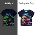 thumbnail image 3 of 2-Pack Little Boys T-Shirts Luminous Dinosaur Crewneck Short Sleeve Top, Size for 18M-6T, 3 of 7
