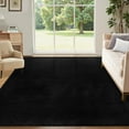 thumbnail image 2 of Garvee Ultra Soft Area Rug, 9'x12' Fluffy Area Rug Non Slip Rug for Living Room Bedroom Home Decor Carpet, Black, 2 of 10
