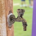 thumbnail image 3 of HEALEEP Bathroom Washer Tap Metal Water Tap Bronze Square Handle Wall Mounted 1Set, 3 of 8