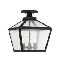 Woodstock 3-Light Outdoor Ceiling Light in Black
