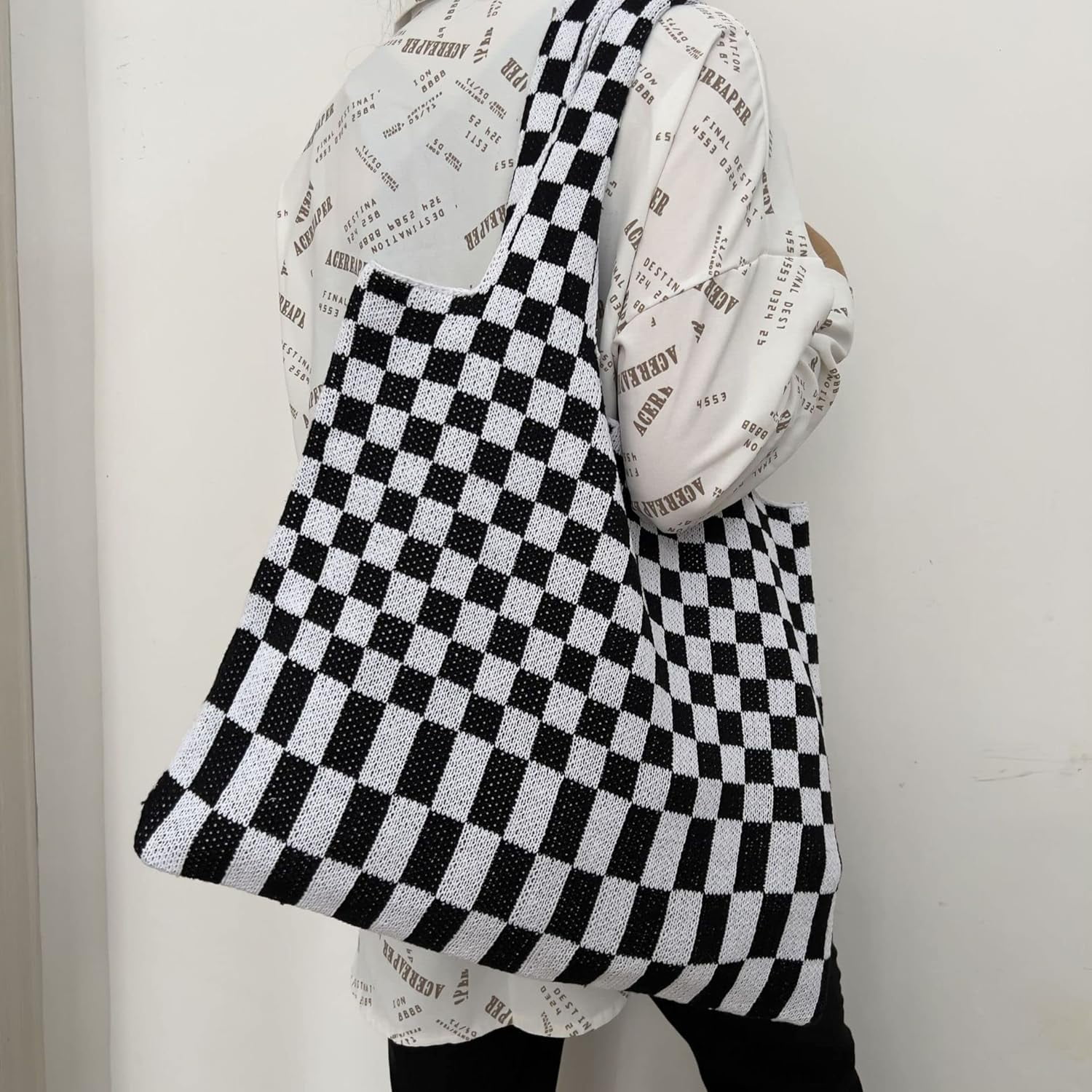 Kukuzhu Y2k Aesthetic Tote Bag Aesthetic Y2k Bag Crochet Tote Bag Aesthetic Tote Bags Aesthetic Y2k Purse