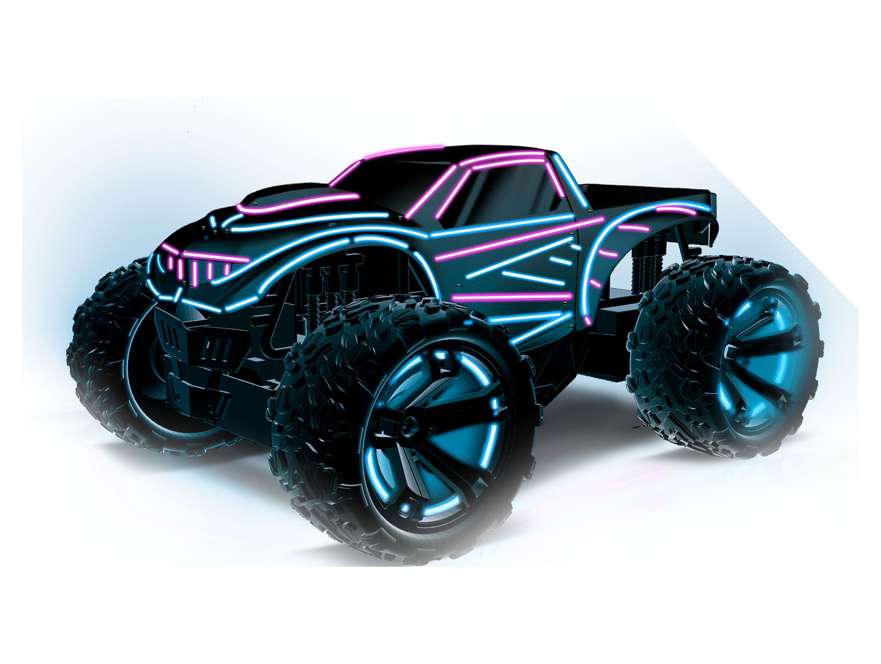 LumiTEK™ R/C - Neon Giant Truck - Customizable LED Piping- 2.4 GHz 1:10 Scale Remote Control Car - Ages 8+ - image 2 of 7