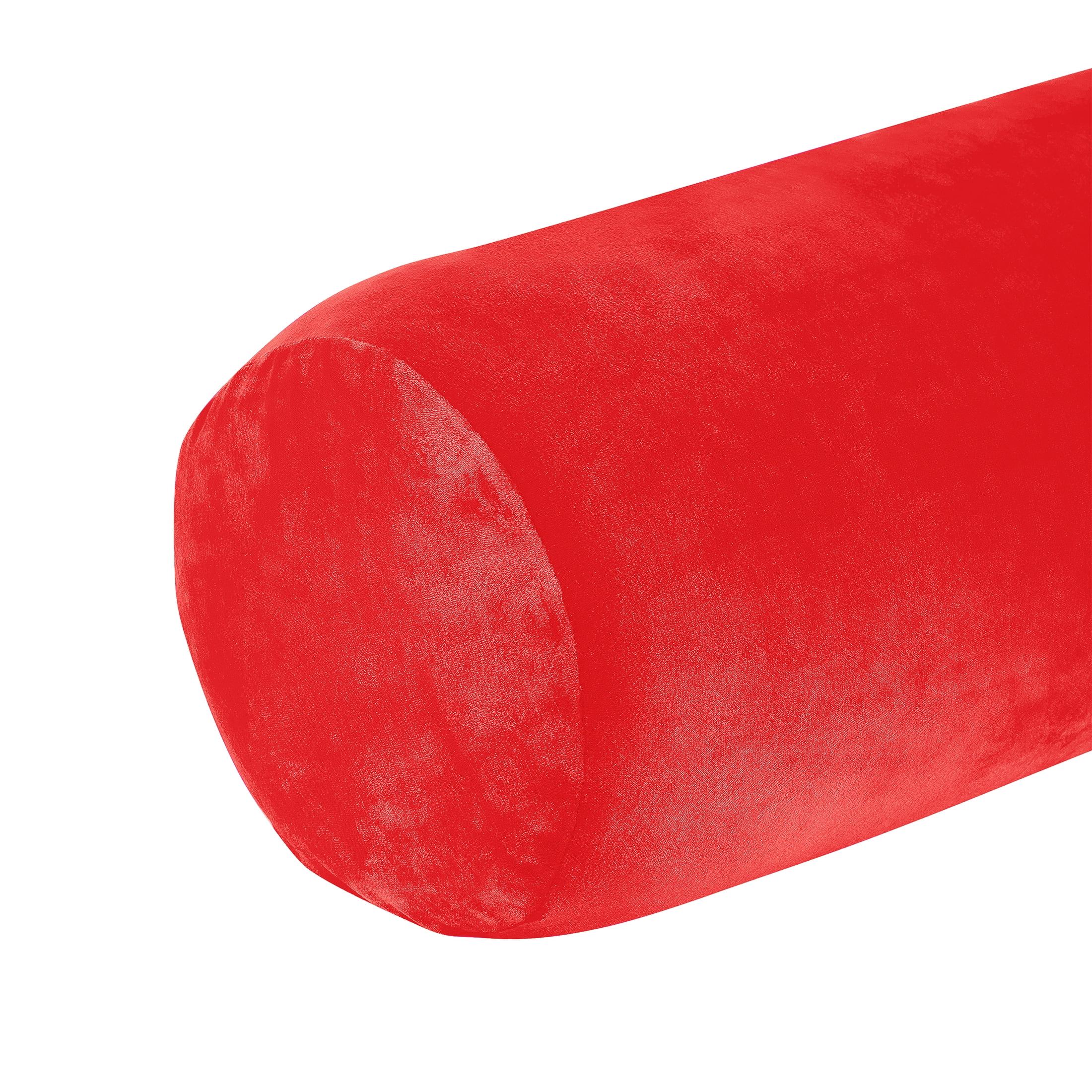 Mainstays 20" x 9" Red Squishy Extra Soft Bolster Decorative Pillow, 1-Pack, for All Ages