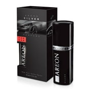 Areon Car Perfume 1.7 Fl Oz. (50ml) Lux Cologne Air Freshener, Silver