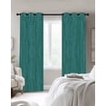 thumbnail image 5 of Vintage Green Blackout Curtains Light Blocking Print Window Curtains, Boho Minimalist Linen Texture Thermal Insulated Window Drapes for Living Room Kitchen Cafe (2 Panels, 84"W x 63"L), 5 of 8