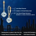 thumbnail image 2 of Gem Stone King 14K Yellow Gold Sky Blue Topaz Earrings for Women | 3.40 Cttw | Gemstone November Birthstone | Round 7MM, 2 of 6