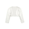 thumbnail image 1 of iEFiEL Kids Girls Long Sleeves Bolero Shrug 3D Flower Decation Shrug for Wedding Party, 1 of 6