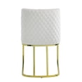 thumbnail image 4 of Benjara 24" Side Dining Chair Set of 2- Soft Off White Velvet- Gold Metal Base, 4 of 6