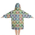 thumbnail image 2 of Colorful Skull Pattern Blanket Hoodies for Kids 6-13YR Oversize Wearable Blanket Hoodies for Boys Girls Teens, 2 of 7