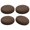 Brown, variant on Hugjasmine Pack Of 4 Elastic Round Stool Cover Faux Seat Slipcovers Water Resistant