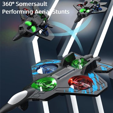 Christmas Skyriders RC Jet Drone - 360° Flips & LED Lights, Remote