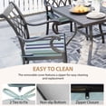 thumbnail image 3 of Outdoor Seat Cushion for Patio Furniture Dining Chair Pad Replacement, 18.5 x 16, Set of 2, Wide Stripes Blue, 3 of 7