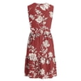 thumbnail image 7 of TaTaai Women Spring Summer V-Neck Random Print Sleeveless Button Front Long Dress Casual Fashion Soft for Beach Daily Holiday Outfit Gift, 7 of 7