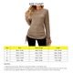 thumbnail image 5 of Mujer Manga Larga Cordón Lateral Tops Otoño Invierno Casual Moda Color Puro Cuello En V Camisa Para El Trabajo Café XL, 5 of 6