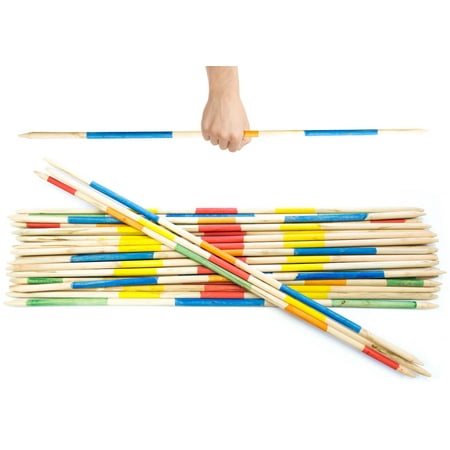Striker Games - Mikado Chinese Giant Pick Up Sticks - Pick Up Sticks Games - Yard Pickup Sticks - Giant Outdoor Games - Big Outdoor Toys - Extra Long 35 Inch Wooden Sticks - Factory (Best Long Range Caliber For Big Game)
