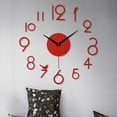 thumbnail image 4 of LINMOUA Frameless DIY Wall Mute Clock 3D Mirror Surface Sticker Home Office Decor, 4 of 4