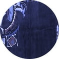thumbnail image 1 of Ahgly Company Indoor Round Oriental Blue Asian Inspired Area Rugs, 8' Round, 1 of 4