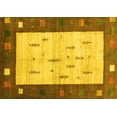 thumbnail image 1 of Ahgly Company Indoor Rectangle Abstract Yellow Contemporary Area Rugs, 3' x 5', 1 of 4