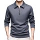 thumbnail image 2 of pstuiky camisetas de manga larga para hombre, Pijama deportivo para hombre, para estar en casa, de color liso, con camiseta deportiva de manga larga y cuello vuelto Tops casuales para hombres xl, 2 of 8