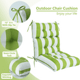 thumbnail image 2 of High Back Chair Cushions Set of 2, Adirondack Chair Cushion with Waterproof, Rocking Chair Cushion for Outdoor Patio, Garden Porch 45”x 22”x 4(green white）, 2 of 6