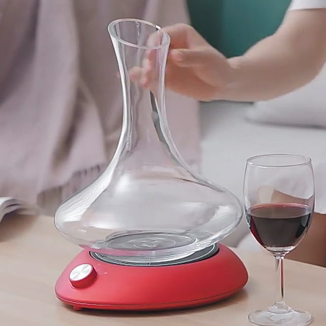Dvkptbk Electric Decanter Wine Aerator, Smart Wine Decanter Spinners, Automatic Revolving Wine Aerorater, USB Rechargeable, Wine Accessories Wine -Lovers(Only Base) Kitchen & Dining