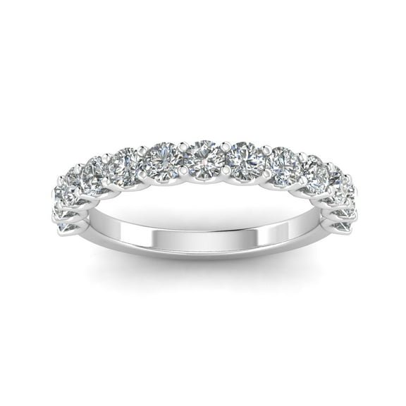Certified 1.25ctw Diamond Wedding Band in 14k White Gold (G-H, I1)