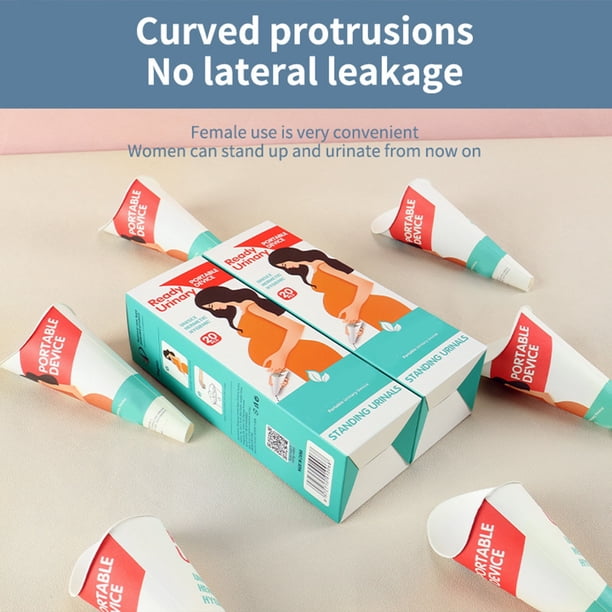 30 Unidades De Urinella Desechable Para Mujer - Embudo De Papel Impermeable | Para Viajes, Camping, Senderismo