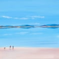 thumbnail image 3 of Hasen, Jan 12x12 Black Modern Framed Museum Art Print Titled - At The Beach II, 3 of 5
