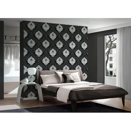 B W 3 Black And White Look Metallic White Wallpaper Sample Modern Wall Decor