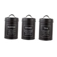 thumbnail image 1 of Tarros de almacenamiento de cocina 3 Piezas Sunnimix Botes Herméticos de azúcar té café negro, 1 of 8