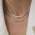 thumbnail image 2 of Stacked Snake Bone Chain High-End Retro Necklace, 2 of 10