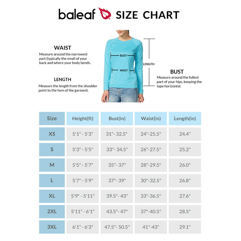 BALEAF Womens Shirts Long Sleeve Tops UPF 50+ Sun Protection